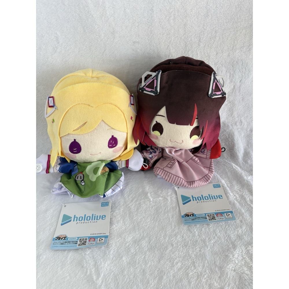 Hololive Aki & Roboco-san VTuber Hand Puppet Plush Doll Toy 10" Set of 2 FURYU